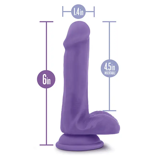 Blush Au Naturel Bold Massive 6’’ Dildo - Purple - Dongs & Dildos