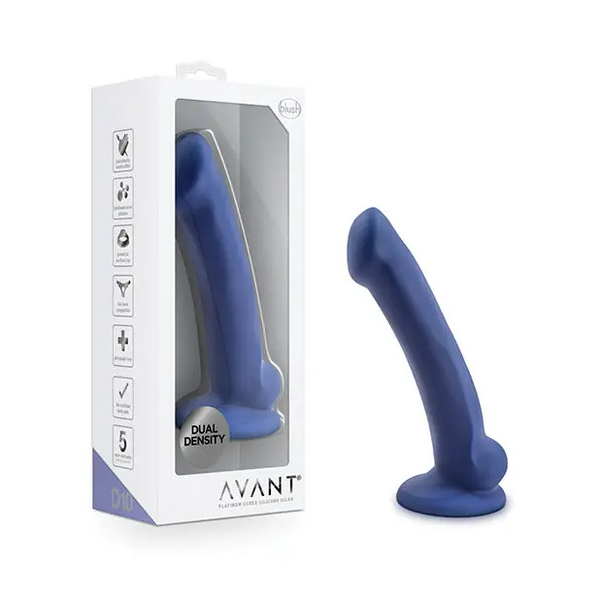 Blush Avant D10 Silicone Dildo - Ergo Mini Indigo - Dongs & Dildos