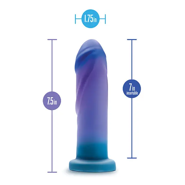 Blush Avant Midnight Rendezvous Silicone Dildo - Ocean Blue - Dongs & Dildos