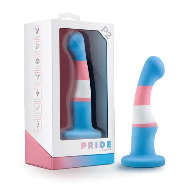Blush Avant P2 Transgender Pride Silicone Dong - True Blue - Transgender Products