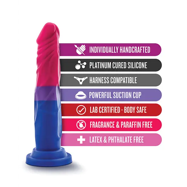 Blush Avant P8 Bisexual Pride Dildo - Love - Gay & Lesbian Products