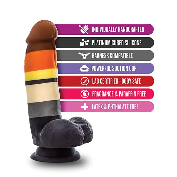 Blush Avant P9 Bear Pride Dildo - Multi Color - Gay & Lesbian Products