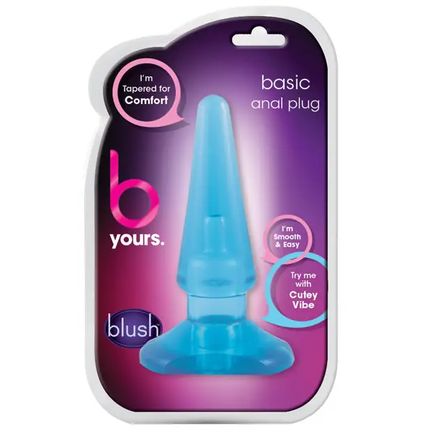 Blush B Yours Basic Anal Plug - Blue - Anal Products