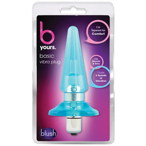 Blush B Yours Basic Vibra Plug - Blue - Anal Products