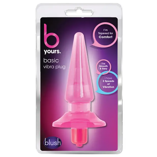 Blush B Yours Basic Vibra Plug - Pink - Anal Products