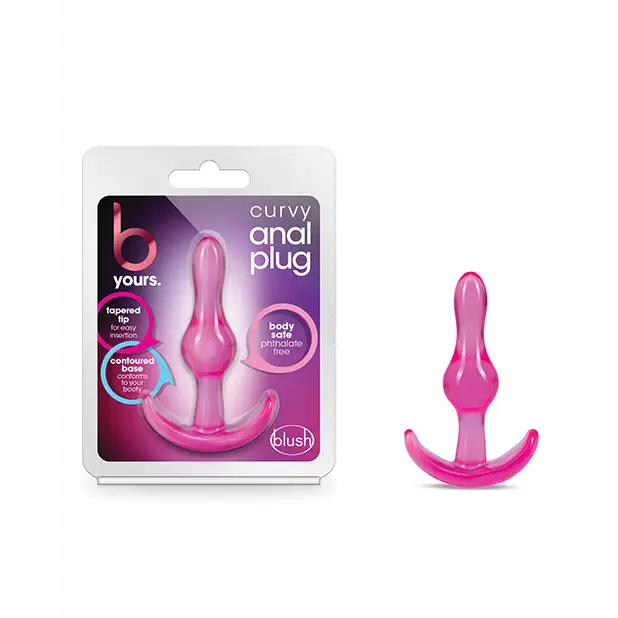 Blush B Yours Curvy Anal Plug - Pink - Anal Products