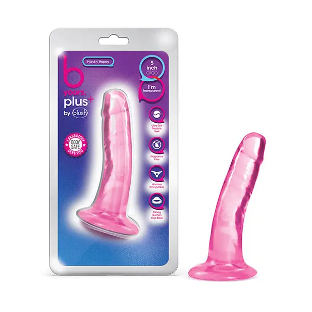 Blush B Yours Plus 5’’ Hard n’ Happy Dildo - Pink - Dongs & Dildos