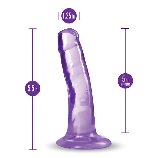 Blush B Yours Plus 5’’ Hard n’ Happy Dildo - Purple - Dongs & Dildos