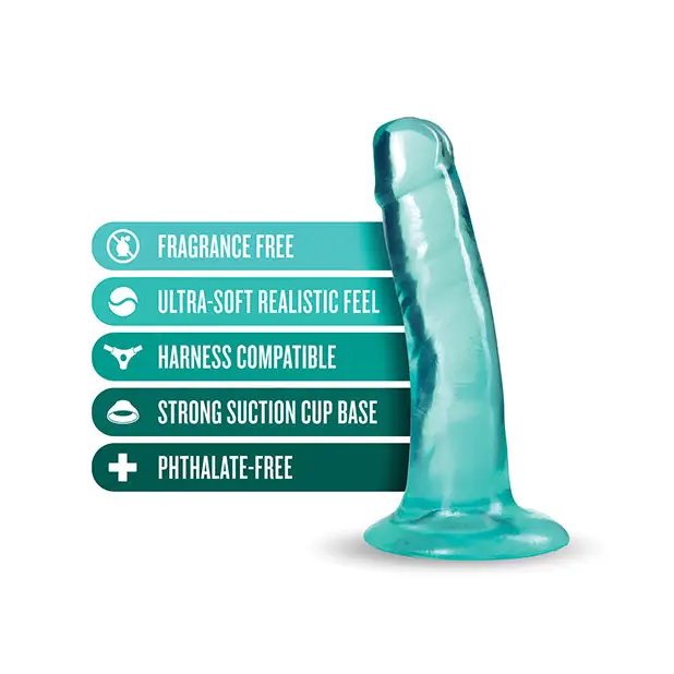 Blush B Yours Plus 5’’ Hard n’ Happy Dildo - Teal - Dongs & Dildos