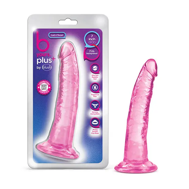 Blush B Yours Plus 7’’ Lust n’ Thrust Dildo - Pink - Dongs & Dildos