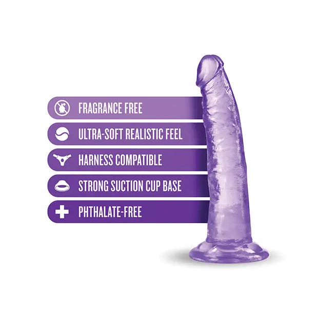 Blush B Yours Plus 7’’ Lust n’ Thrust Dildo - Purple - Dongs & Dildos