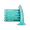 Blush B Yours Plus 7’’ Lust n’ Thrust Dildo - Teal - Dongs & Dildos