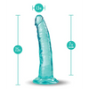 Blush B Yours Plus 7’’ Lust n’ Thrust Dildo - Teal - Dongs & Dildos