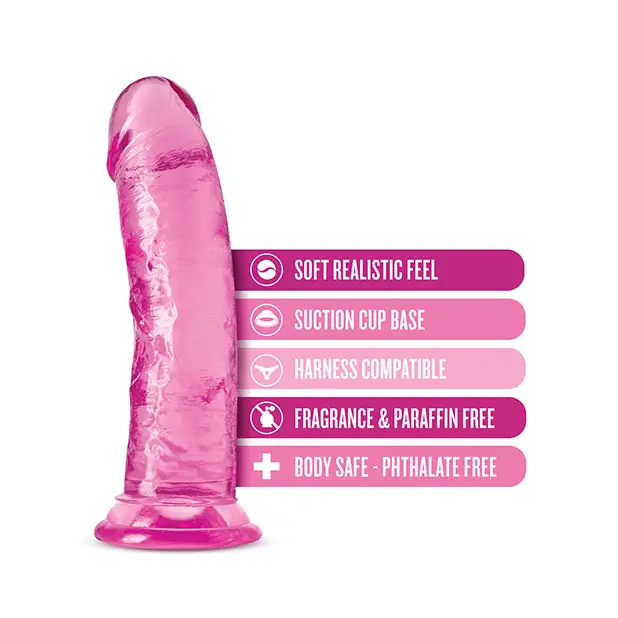 Blush B Yours Plus 8’’ Roar n Ride Dildo - Pink - Dongs & Dildos