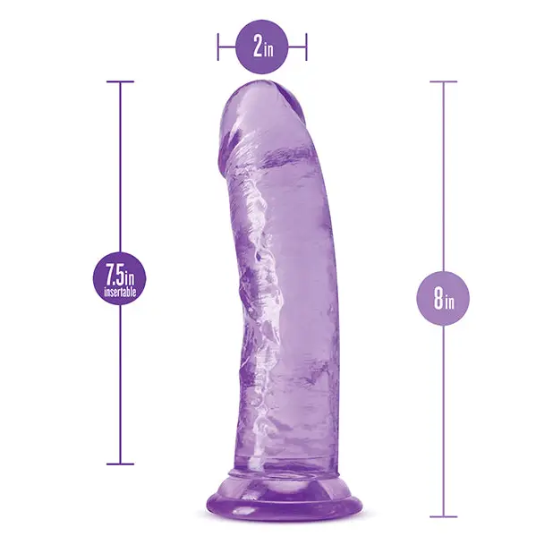 Blush B Yours Plus 8’’ Roar n Ride Dildo - Purple - Dongs & Dildos