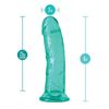 Blush B Yours Plus 8’’ Roar n Ride Dildo - Teal - Dongs & Dildos