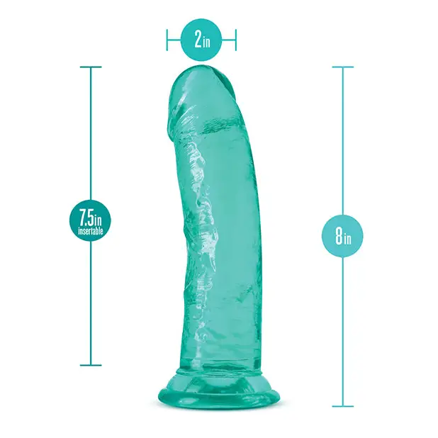 Blush B Yours Plus 8’’ Roar n Ride Dildo - Teal - Dongs & Dildos