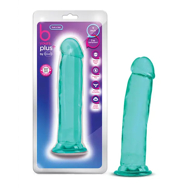 Blush B Yours Plus 9’’ Thrill n Drill - Teal - Dongs & Dildos