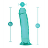 Blush B Yours Plus 9’’ Thrill n Drill - Teal - Dongs & Dildos