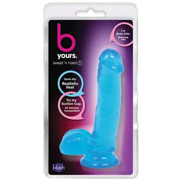Blush B Yours Sweet n Hard 1 w/Suction Cup - Blue - Dongs & Dildos