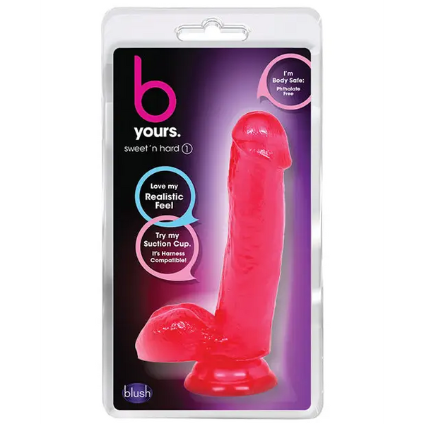 Blush B Yours Sweet n Hard 1 w/Suction Cup - Pink - Dongs & Dildos