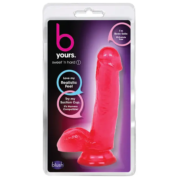 Blush B Yours Sweet n Hard 1 w/Suction Cup - Pink - Dongs & Dildos
