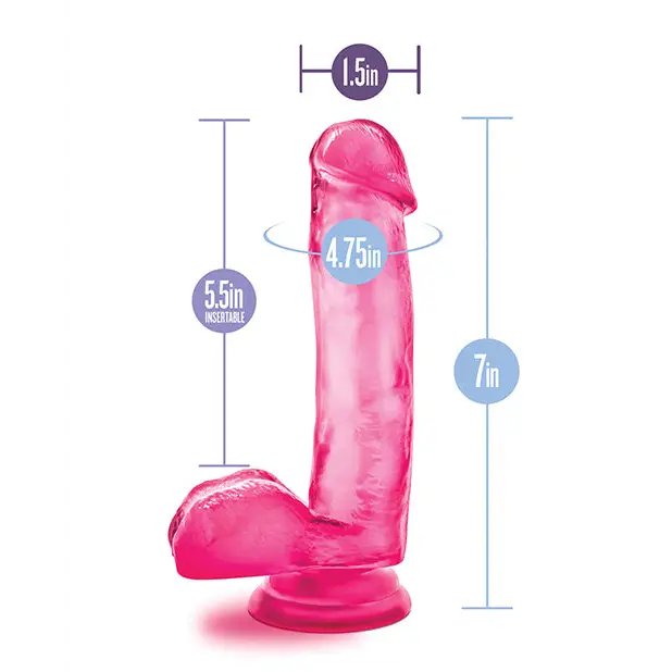 Blush B Yours Sweet n Hard 1 w/Suction Cup - Pink - Dongs & Dildos