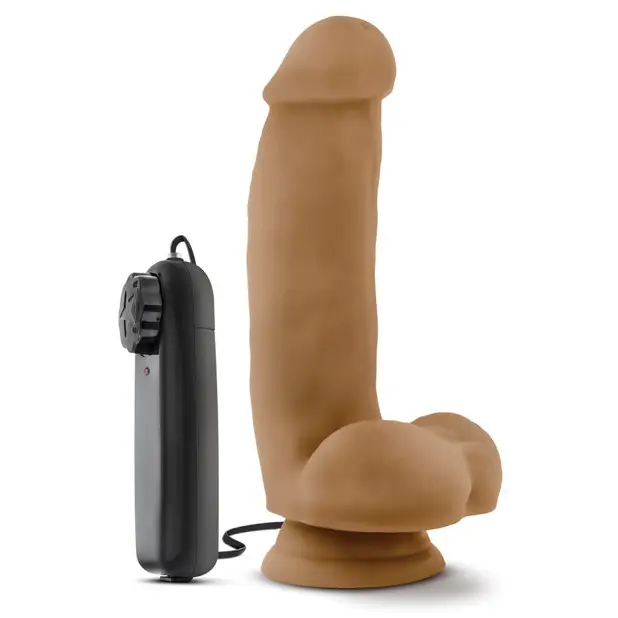 Blush Coverboy MMA Fighter 7’’ Vibrating Realistic Cock - Mocha - Dongs & Dildos
