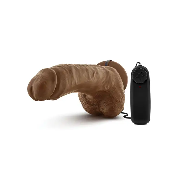 Blush Coverboy the Boxer 9’’ Vibrating Realistic Cock - Mocha - Dongs & Dildos