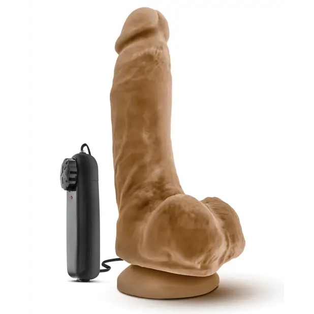 Blush Coverboy the Boxer 9’’ Vibrating Realistic Cock - Mocha - Dongs & Dildos