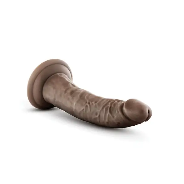 Blush Dr. Skin Glide 7.5’’ Self Lubricating Dildo - Chocolate - Dongs & Dildos