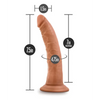Blush Dr. Skin Glide 7.5’’ Self Lubricating Dildo - Mocha - Dongs & Dildos