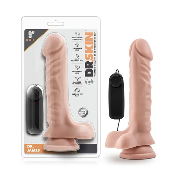 Blush Dr. Skin Dr. James 9’’ Cock w/Suction Cup - Vanilla - Dongs & Dildos