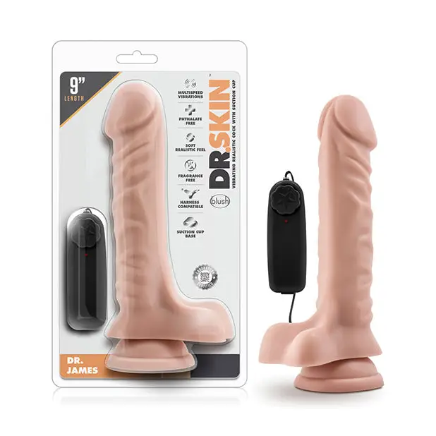Blush Dr. Skin Dr. James 9’’ Cock w/Suction Cup - Vanilla - Dongs & Dildos