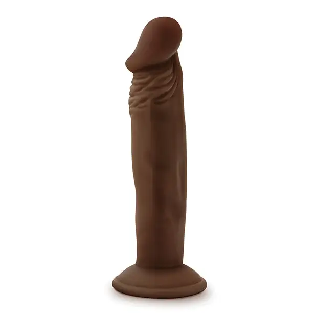 Blush Dr. Skin Plus 6’’ Posable Dildo - Chocolate - Dongs & Dildos