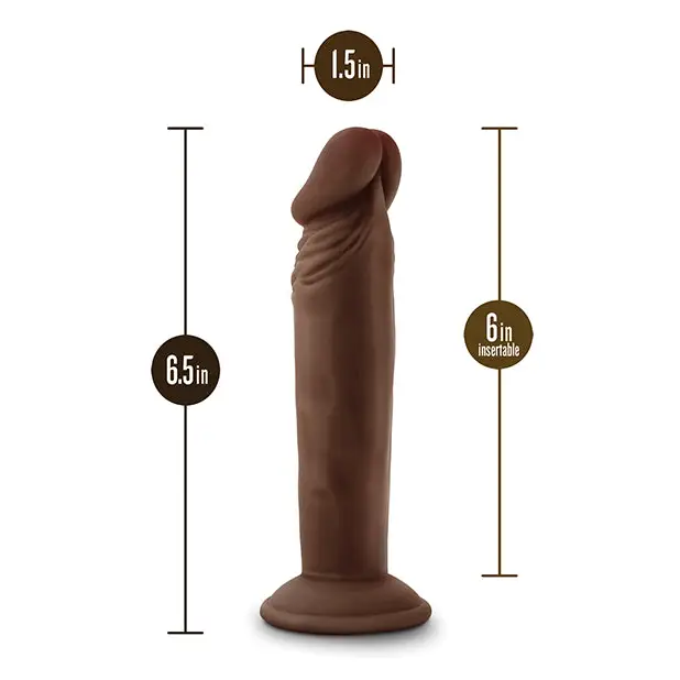 Blush Dr. Skin Plus 6’’ Posable Dildo - Chocolate - Dongs & Dildos