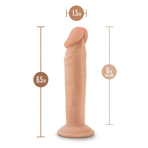 Blush Dr. Skin Plus 6’’ Posable Dildo - Vanilla - Dongs & Dildos