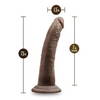 Blush Dr. Skin Plus 7’’ Posable Dildo - Chocolate - Dongs & Dildos