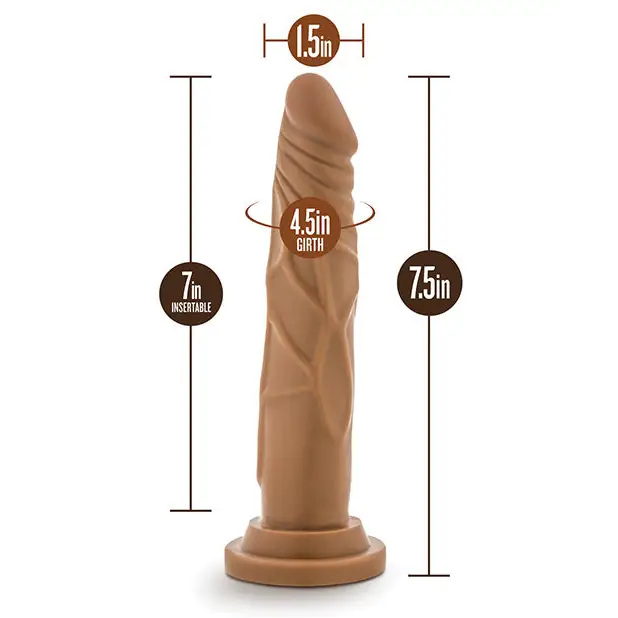 Blush Dr. Skin Realistic Cock Basic 7.5’’ - Mocha - Dongs & Dildos