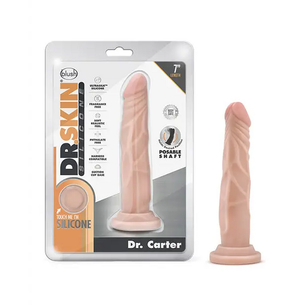 Blush Dr. Skin Silicone Dr. Carter 7.5’’ Dildo - Vanilla - Dongs & Dildos