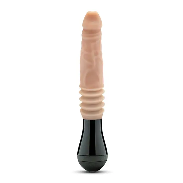 Blush Dr. Skin Silicone Dr. Knight Thrusting Gyrating Vibrating Dildo - Beige - Vibrators