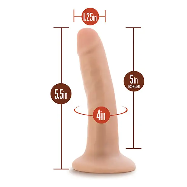Blush Dr. Skin Silicone Dr. Lucas 5.5’’ Dildo - Vanilla - Dongs & Dildos