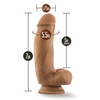 Blush Dr. Skin Silicone Dr. Samuel 7’’ Dildo w/Balls - Mocha - Dongs & Dildos