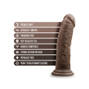 Blush Dr. Skin Silicone Dr. Shepherd 8’’ Dildo w/Suction Cup - Chocolate - Dongs & Dildos