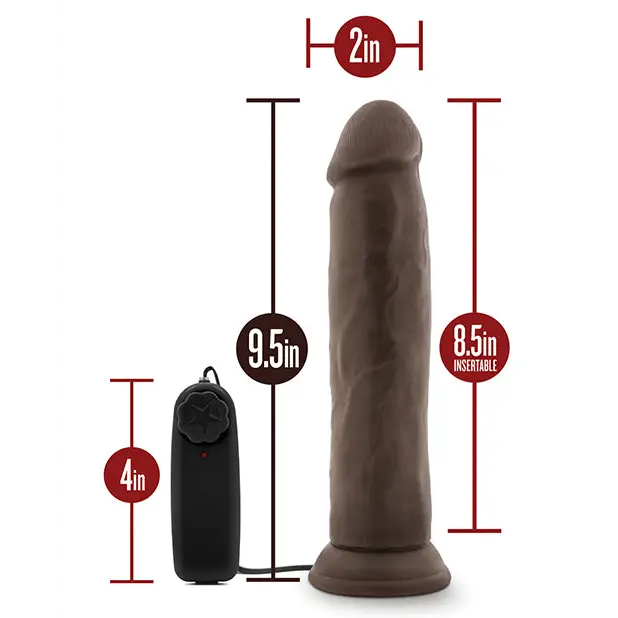 Blush Dr. Skin Dr. Throb 9.5’’ Cock w/Suction Cup - Chocolate - Dongs & Dildos