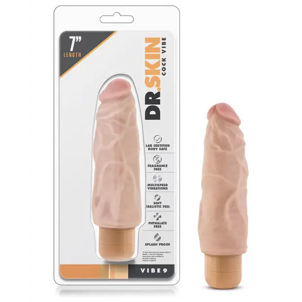 Blush Dr. Skin Vibe 7’’ Dong #9 - Beige - Vibrators