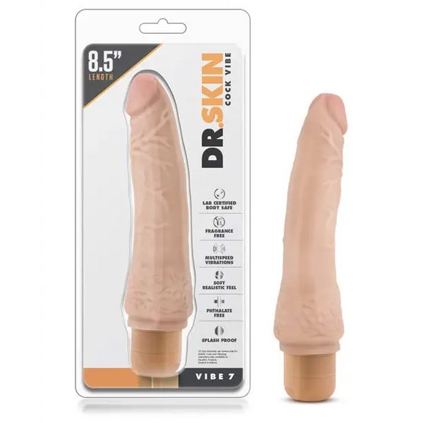 Blush Dr. Skin Vibe 8.5’’ Dong #7 - Beige - Vibrators