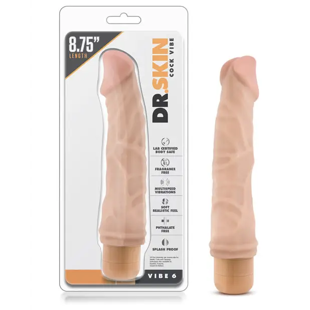 Blush Dr. Skin Vibe 9’’ Dong #6 - Beige - Vibrators