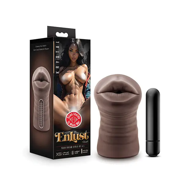 Blush EnLust Mouth Stroker w/Vibrating Bullet - Krystal - Dolls & Masturbators