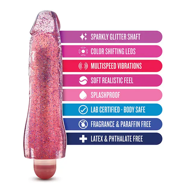 Blush Glow Dicks Glitter Vibrator Molly - Pink - Vibrators